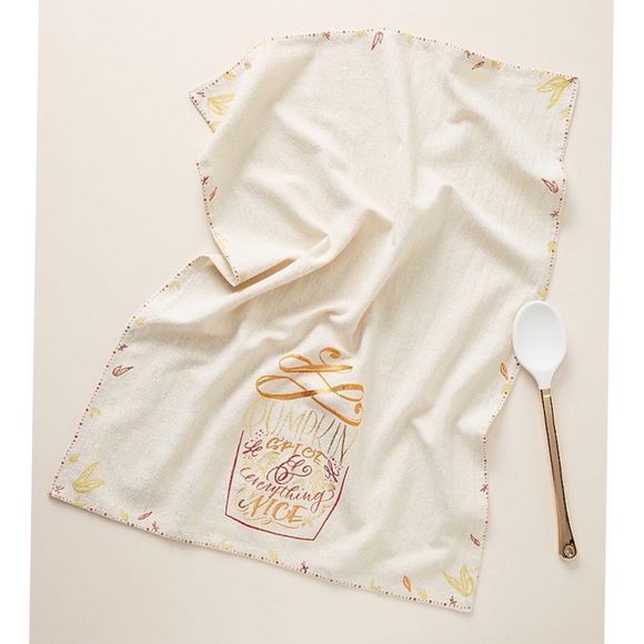 Anthropologie Other - Anthropologie pumpkin spice shimmer dish towel